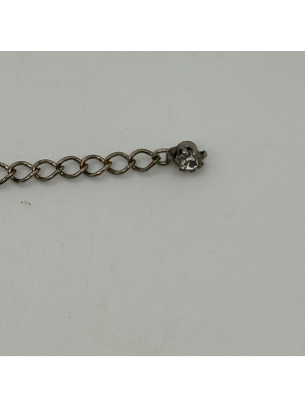 Vintage Double Strand Rhinestone Choker Necklace Silver Tone Crystal Bridal Prom - Picture 12 of 15